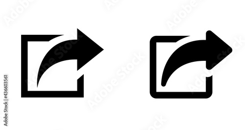 矢印アイコン　ウェブの新しいページを開くボタンや外部ページへのリンク　