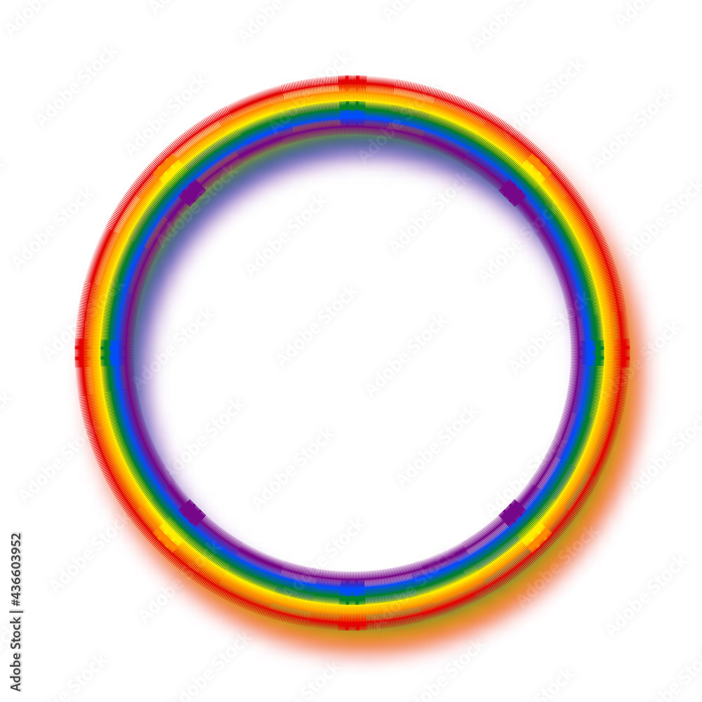 Flag LGBT icon, round frame. Template design, vector illustration. Love wins. LGBT symbol in rainbow colors. Gay pride collection Flag LGBT icon, round frame. Template design, vector illustration. Love wins. LGBT symbol in rainbow colors. Gay pride collection
