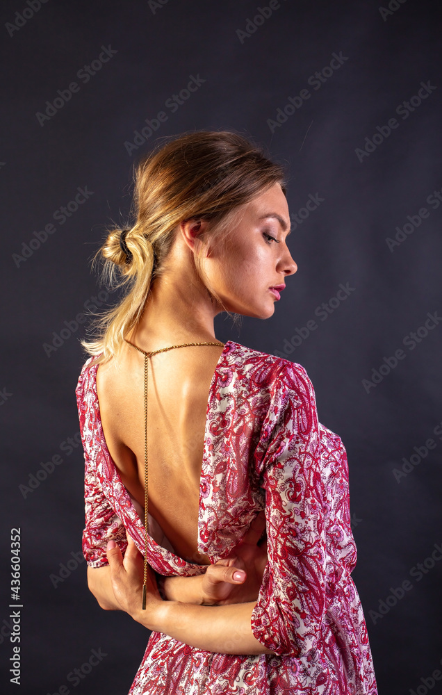portrait of a young woman, shooting in a photo studio portrait of a young woman, shooting in a photo studio