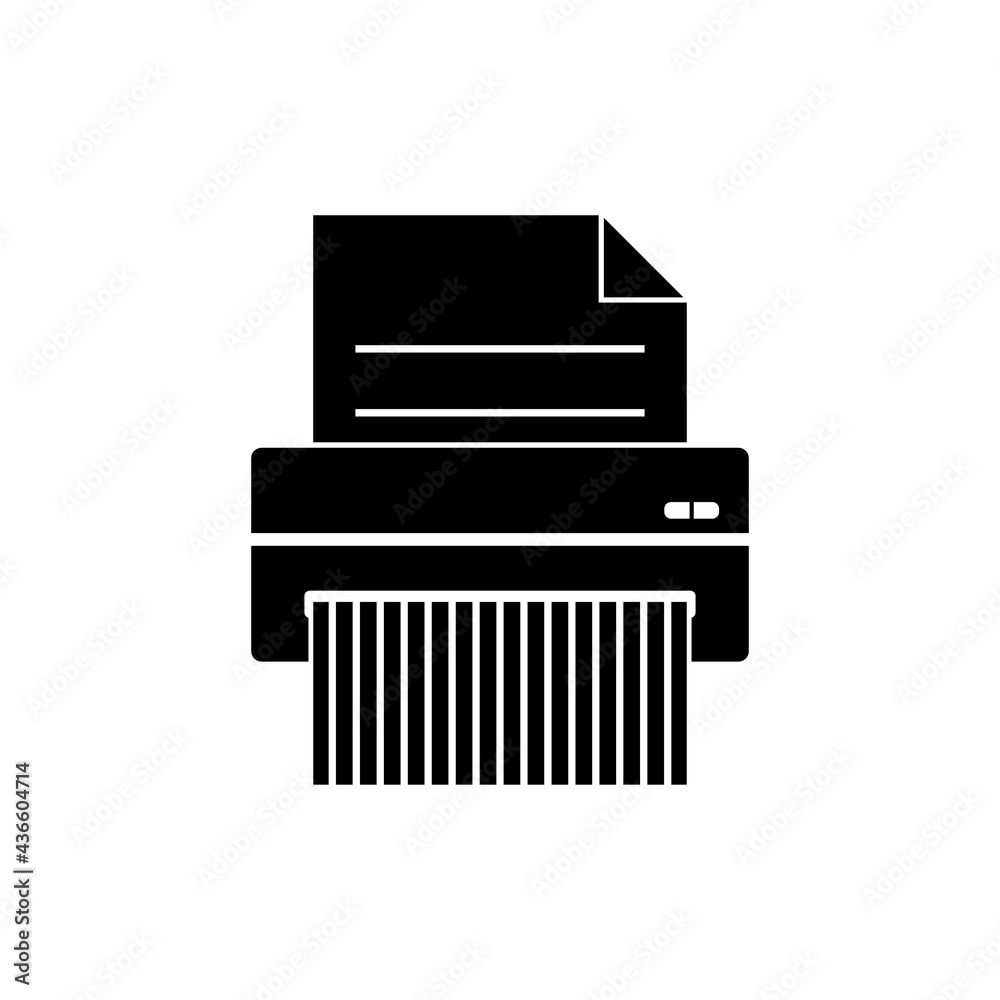 Paper shredder icon isolated on white background Paper shredder icon isolated on white background