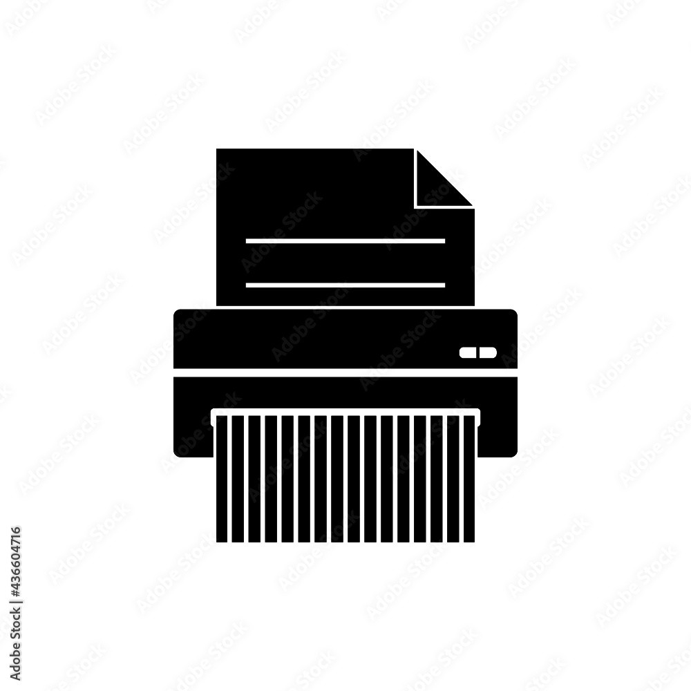 Paper shredder icon isolated on white background Paper shredder icon isolated on white background