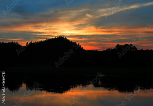 Fototapeta Naklejka Na Ścianę i Meble -  Sunset over the river