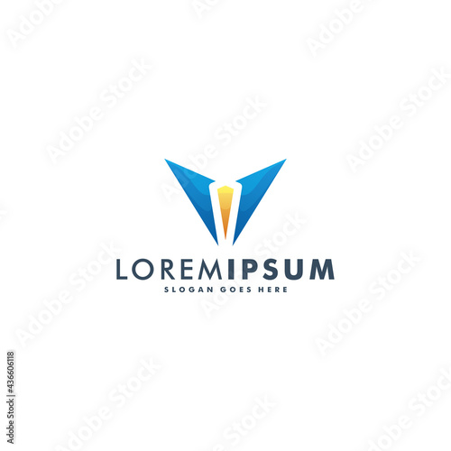 Letter V modern logo design