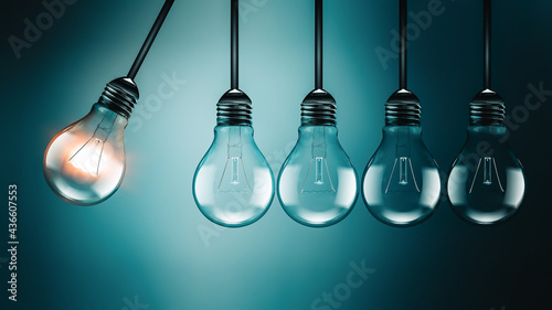 Motivation concept image with light bulbs