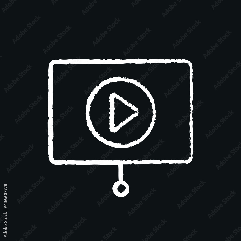 Presentation chalk icon. Vector isolated black illustration. Presentation chalk icon. Vector isolated black illustration.