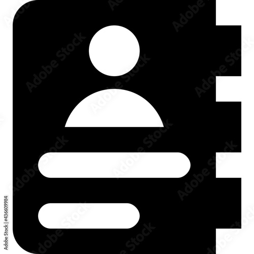 Phone book Vector Solid Icon