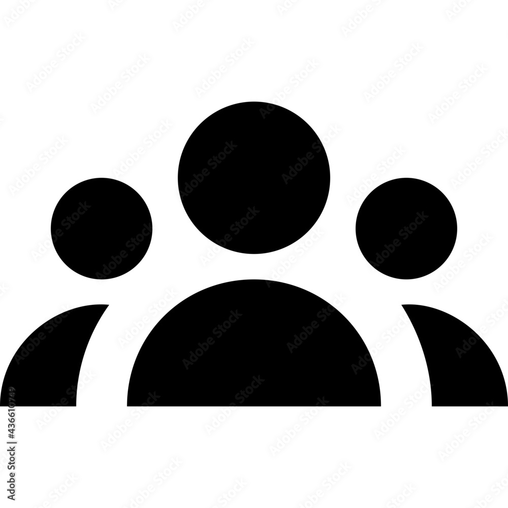 Team Vector Solid Icon Team Vector Solid Icon