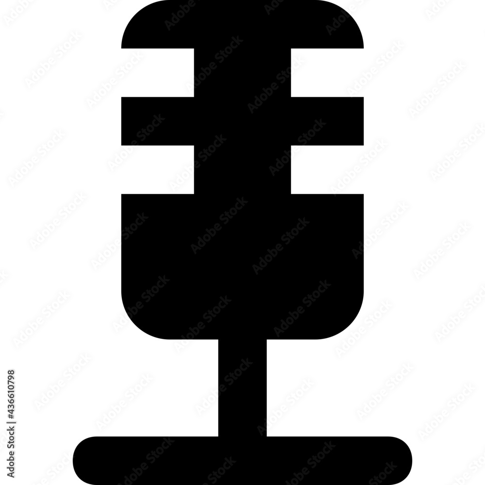 Obraz premium Mic Vector Solid Icon