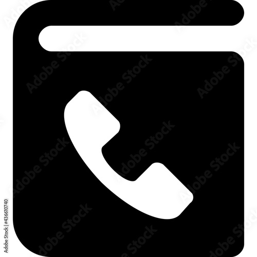 Phone book Vector Solid Icon