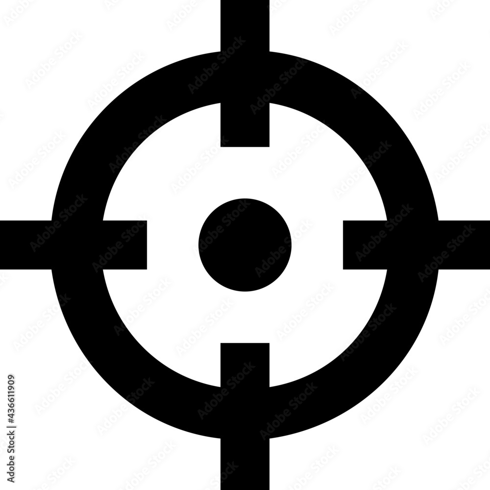 Obraz premium User Target Glyph Vector Icon