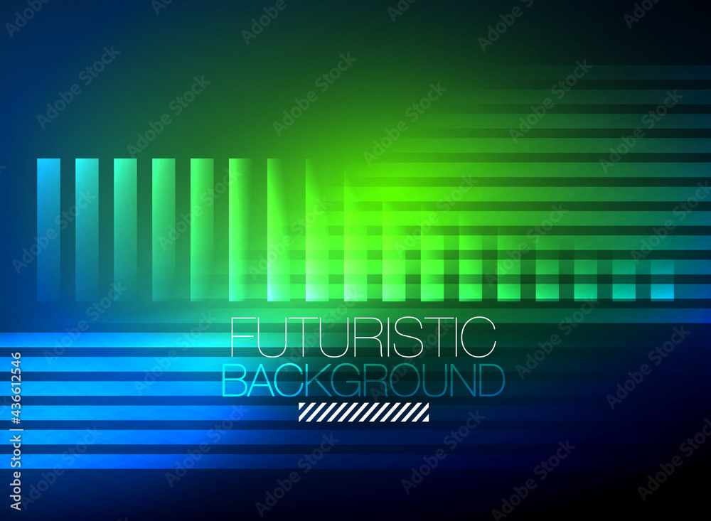 Bright neon color techno abstract background, shiny glowing neon lines in the dark background Bright neon color techno abstract background, shiny glowing neon lines in the dark background