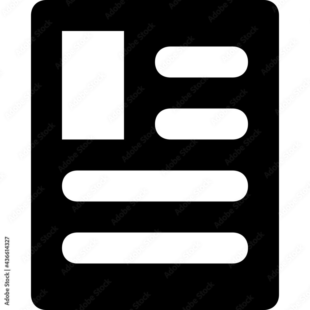 CV Glyph Vector Icon CV Glyph Vector Icon
