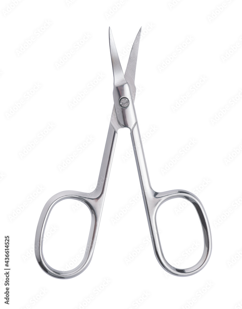 Front view of manicure scissors Front view of manicure scissors