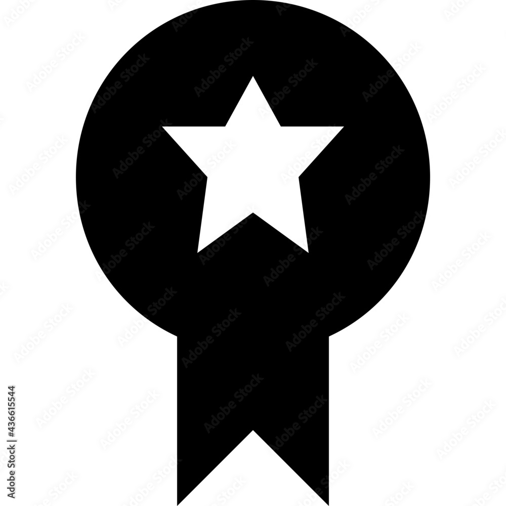 Fototapeta premium Badge Glyph Vector Icon