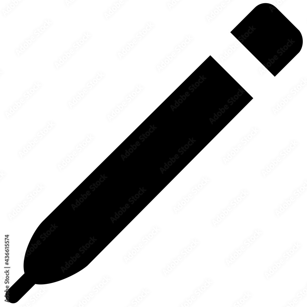 Pencil Glyph Vector Icon Pencil Glyph Vector Icon