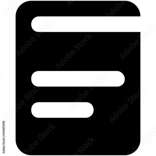 Document Glyph Vector Icon