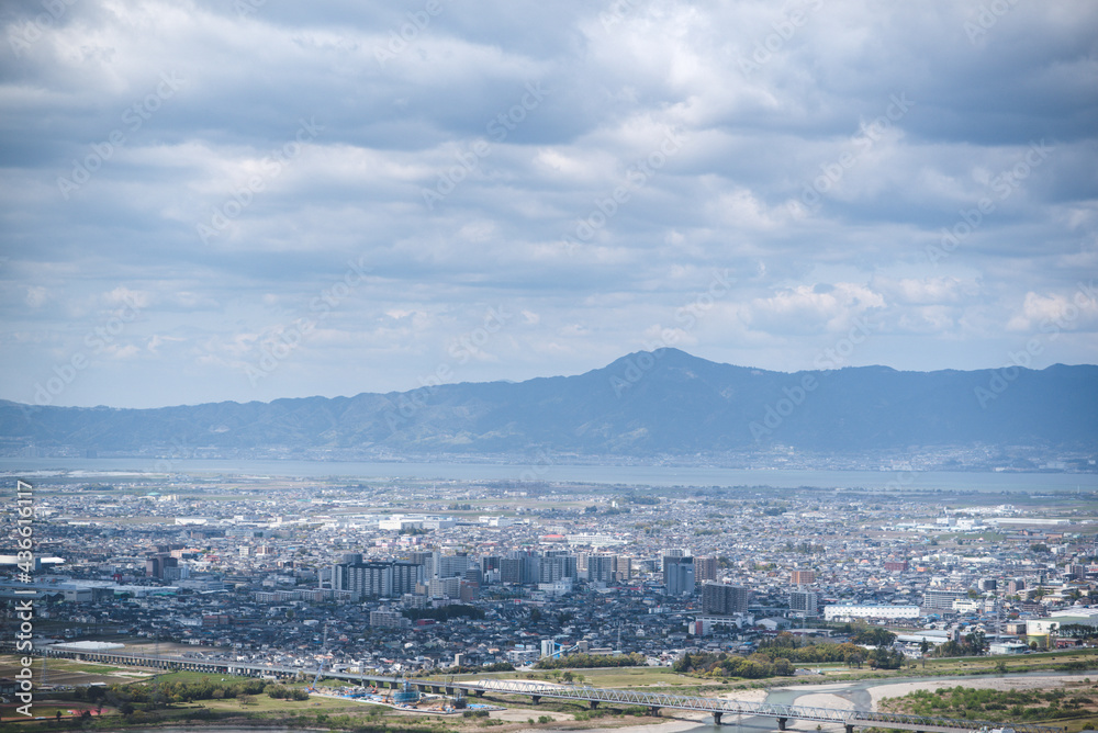 三上山頂上からの眺め, 滋賀県野洲市