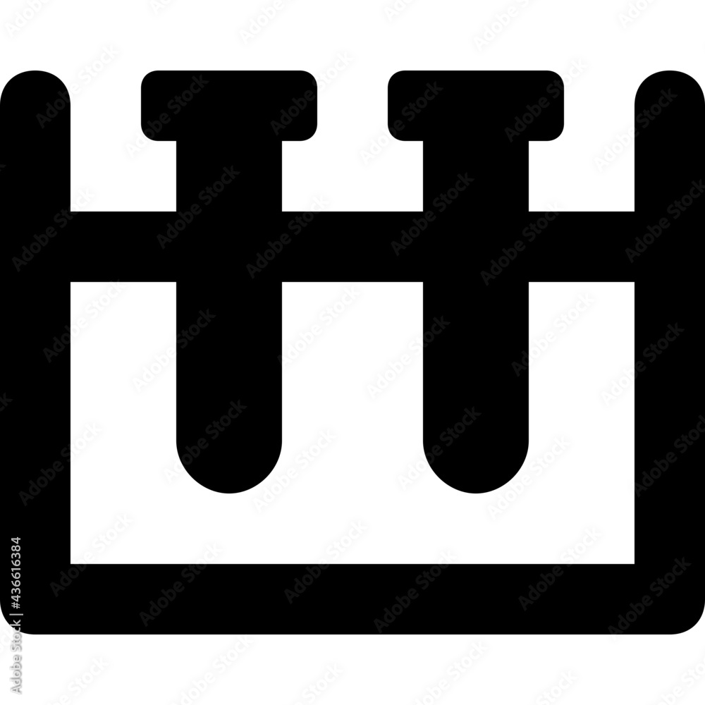 Fototapeta premium Test Tubes Glyph Vector Icon