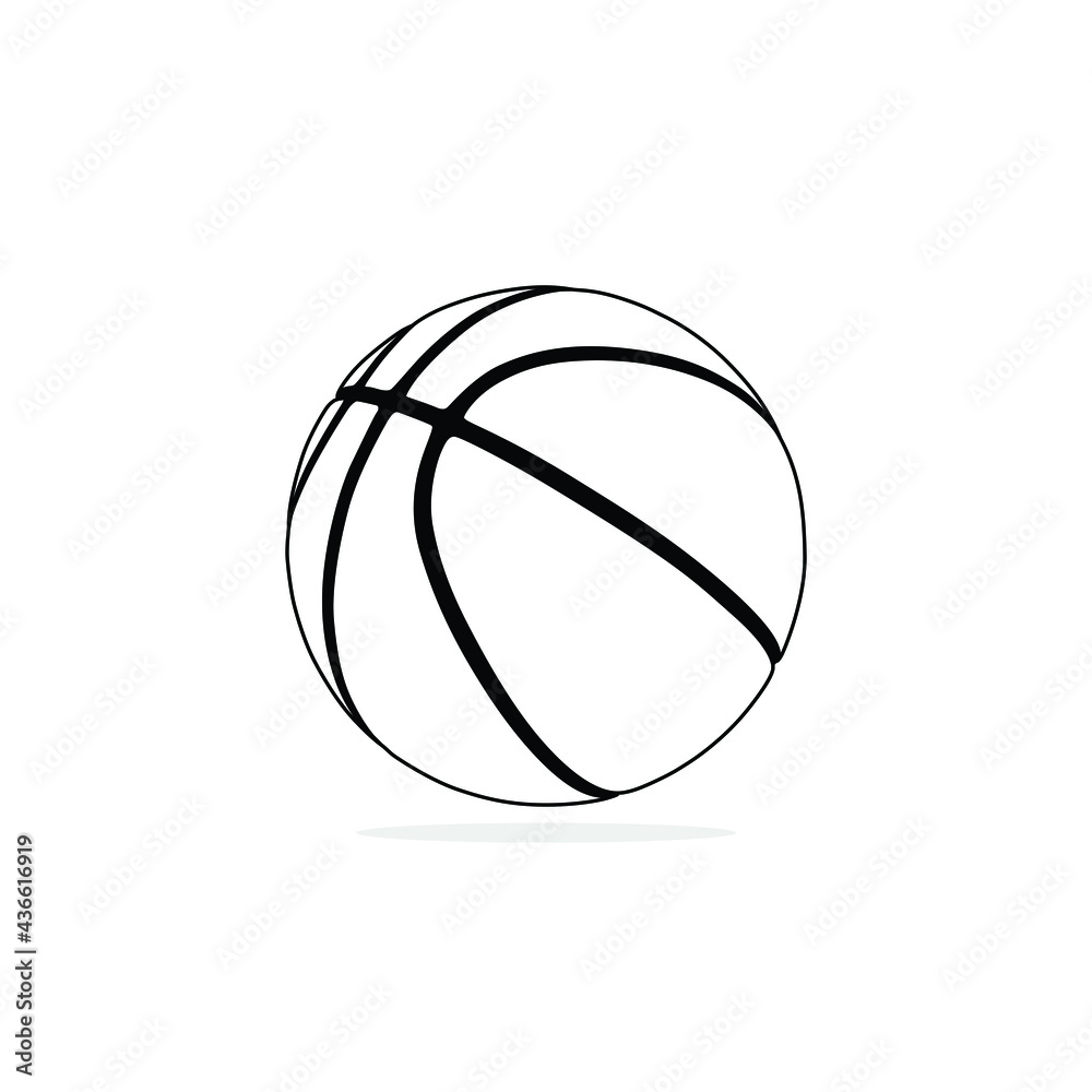 Basketball icon isolated on a white background Basketball icon isolated on a white background