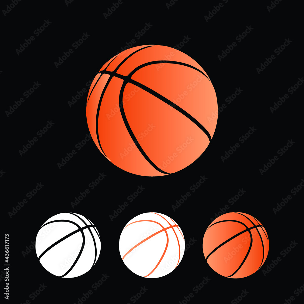 Basketball  isolated on a black background