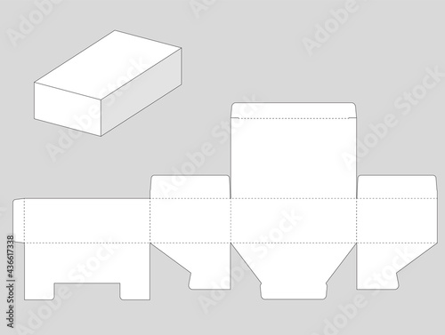 Square Paper Box Graphic Template