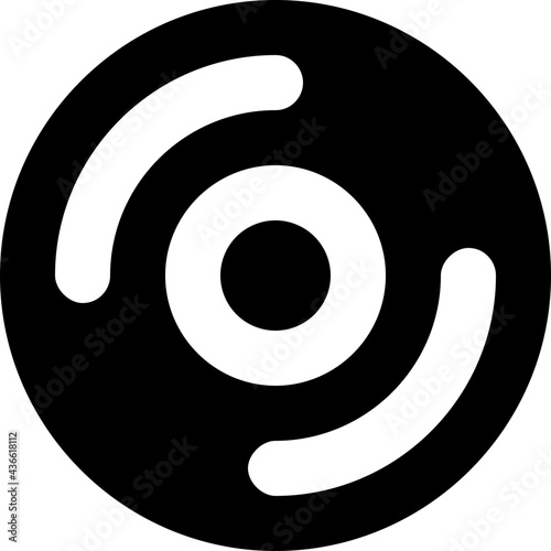 Cd Glyph Vector Icon