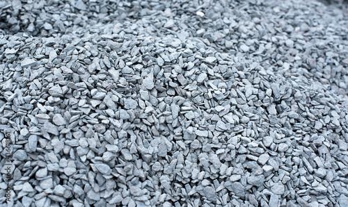 selective focus on a pile of fine rubble
