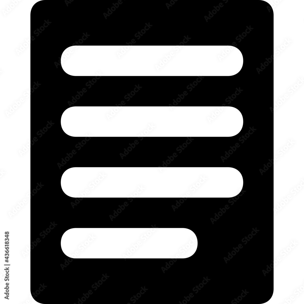 Document Glyph Vector Icon Document Glyph Vector Icon