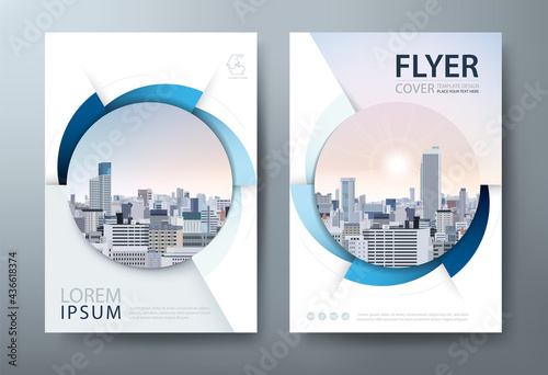 Annual report brochure flyer design template vector, Leaflet presentation, book cover, layout in A4 size