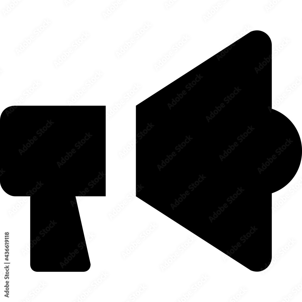 Megaphone Glyph Vector Icon