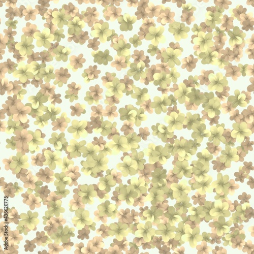Seamless image of small colors in color. Imitation oil. Botanical pattern. Design for fabric, wallpaper, textiles, posters, postcards.