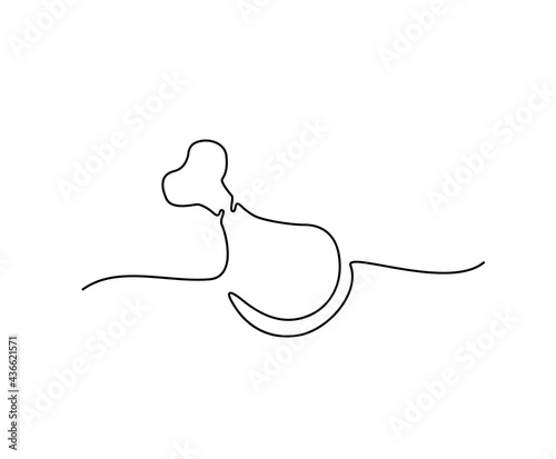 Continuous line drawing of Chicken leg with bone vector illustration. crispy fried chicken hand drawn minimalism style.
