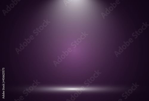 Empty stage with spotlights. Lighting devices on a transparent background. 