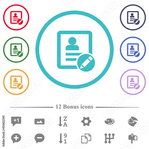 rename contact flat color icons in circle shape outlines