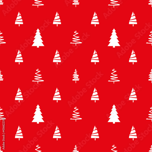 Seamless pattern with christmas trees. Abstract geometric wallpaper. Geometric art. Christmas trees. Print for textiles, fabrics, polygraphy, posters, t-shirts. Greeting cards. Bright texture