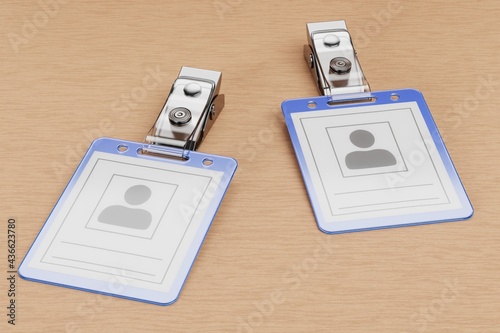 Wallpaper Mural Realistic 3D Render of Name Badges Torontodigital.ca