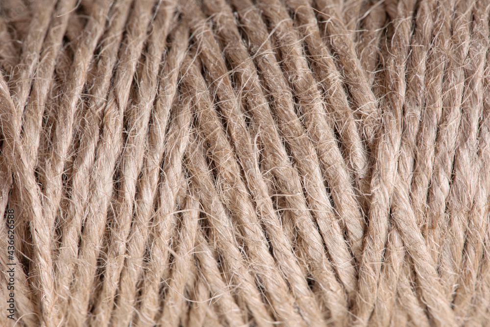 Skein of twine close-up. Textured background. Skein of twine close-up. Textured background.