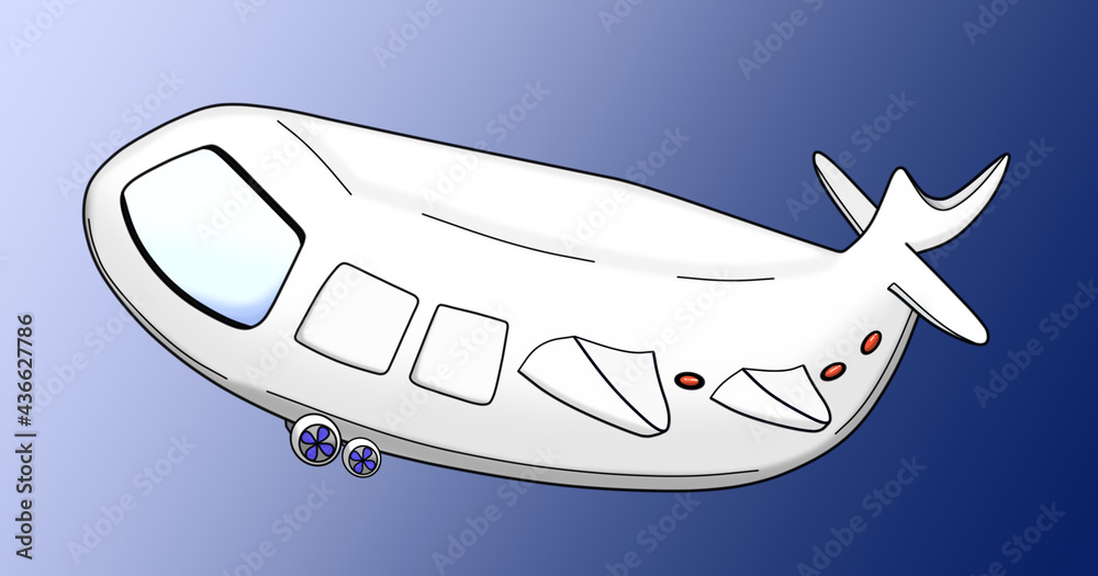 Naklejka premium 白色の航空機（イメージ）