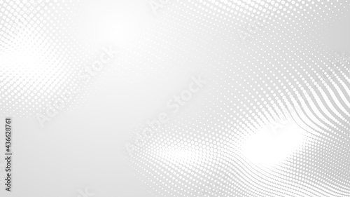 Dot white gray wave light technology texture background. Abstract big data digital concept. 3d rendering.