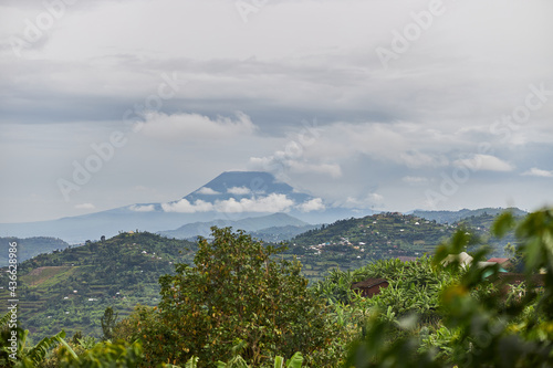 mountain cloudy landscape of eastern Africa region photo