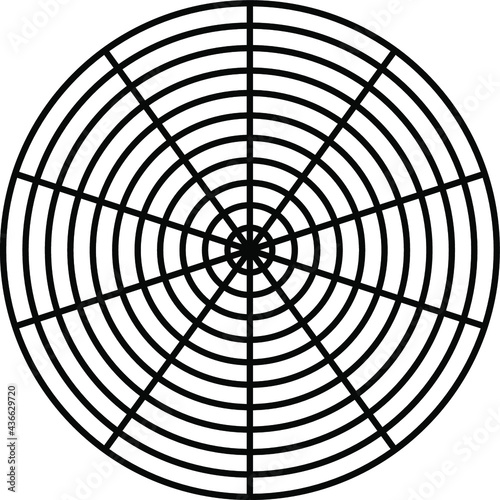 Geometry  polar coordinates  polar grid  sacred spiderweb grid icon