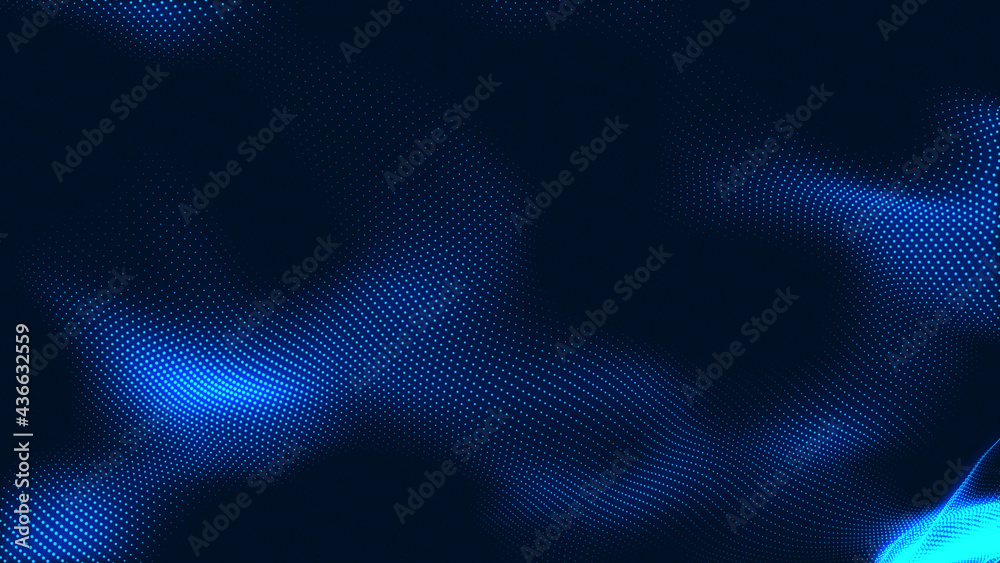 Dot white blue wave light screen gradient texture background. Abstract technology big data digital background. 3d rendering. Dot white blue wave light screen gradient texture background. Abstract technology big data digital background. 3d rendering.
