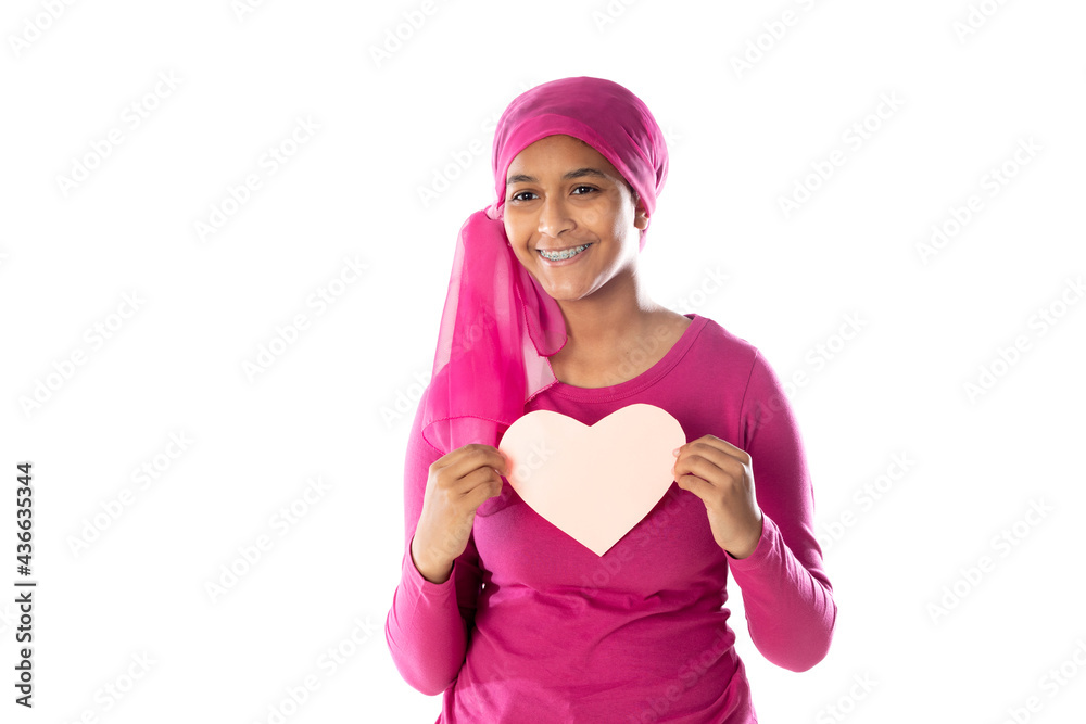 Young beautiful African woman wearing pink headscarf Young beautiful African woman wearing pink headscarf