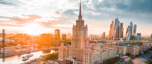 Amazing Moscow architecture on a clear day