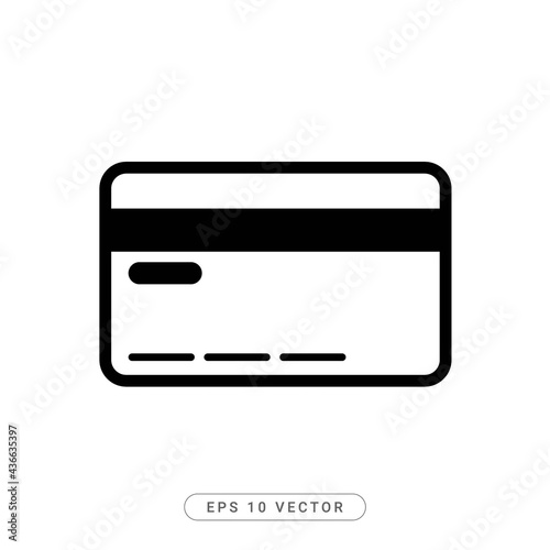 Debit Card Flat Icon Vector illustration. Credit Crad Icon - EPS 10 Vector