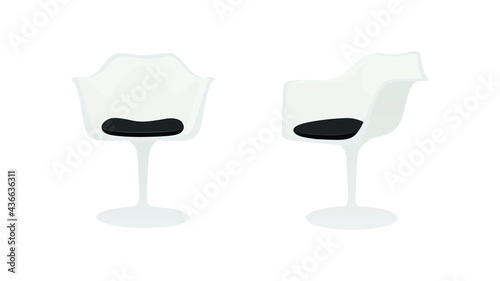 Modern tulip Chair isolated on white background