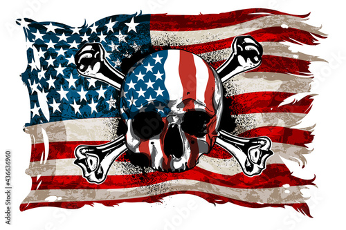 Design of postcard, banner  for Independence Day of America. Highly realistic illustration.