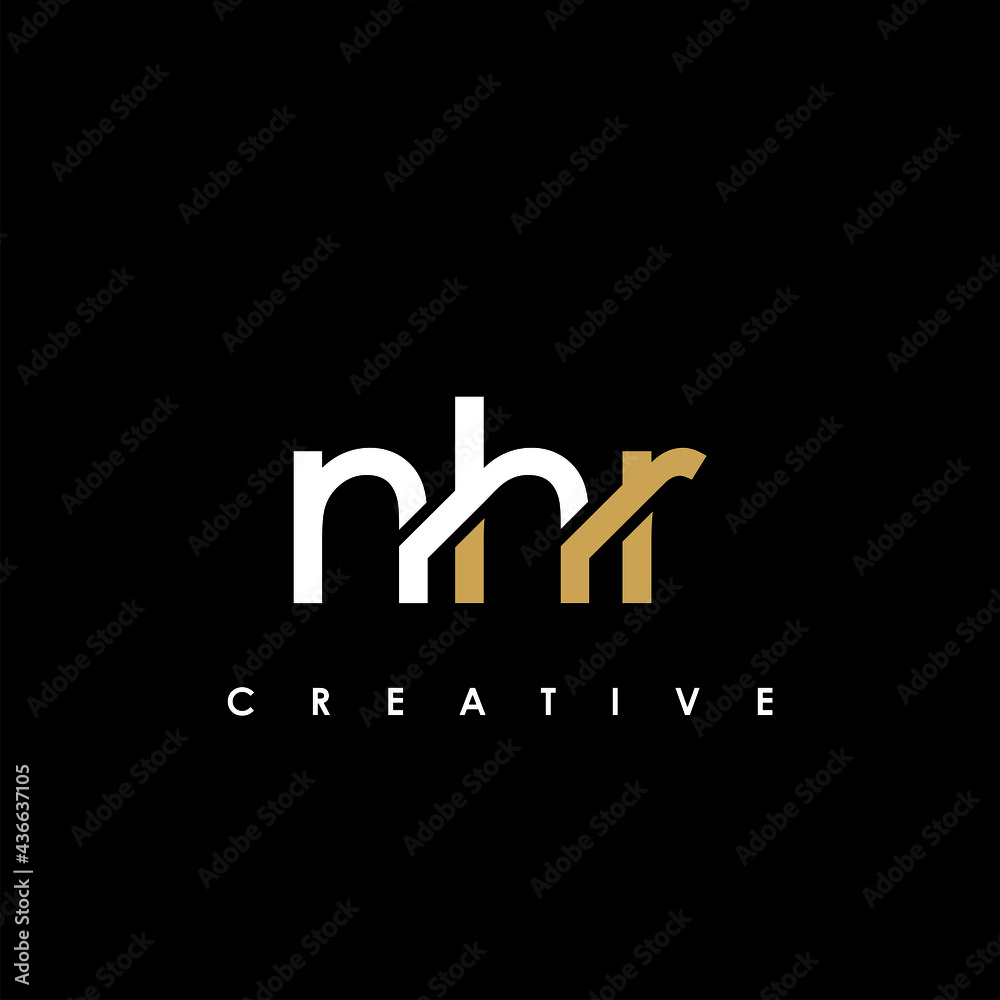 NHR Letter Initial Logo Design Template Vector Illustration