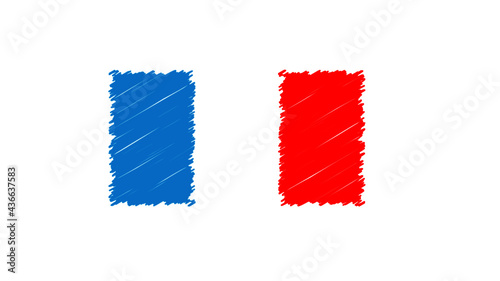 drapeau français- bleu, blanc, rouge