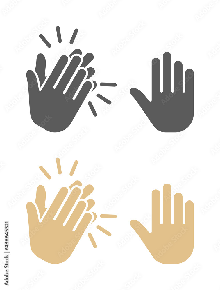 Obraz premium hands clapping icon